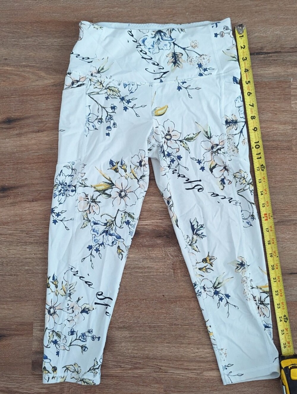 Victoria's Secret White Floral Leggings size M Like New